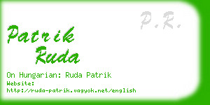 patrik ruda business card